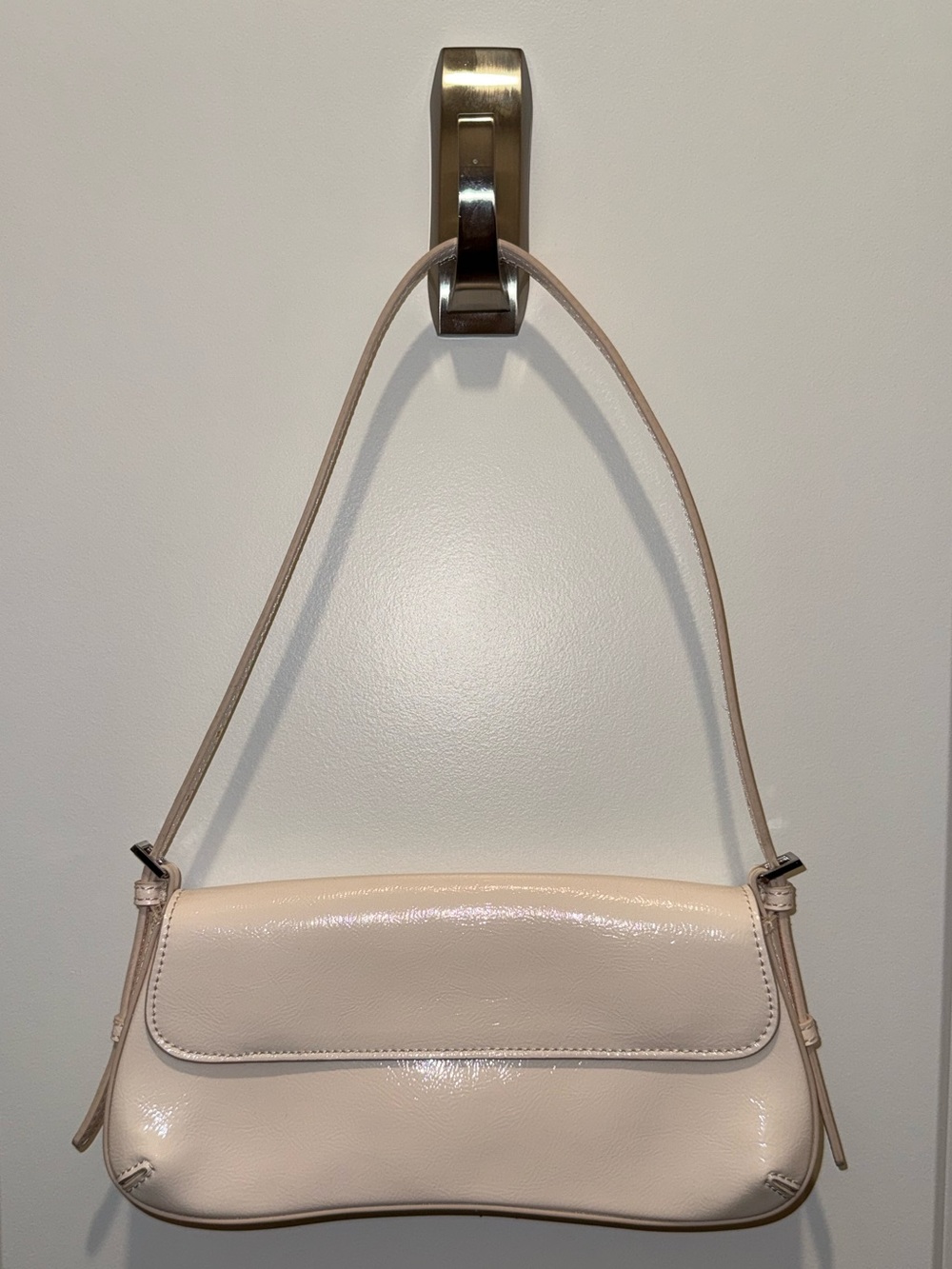 Zara Mini Purse Shoulder Bag - Cream/White